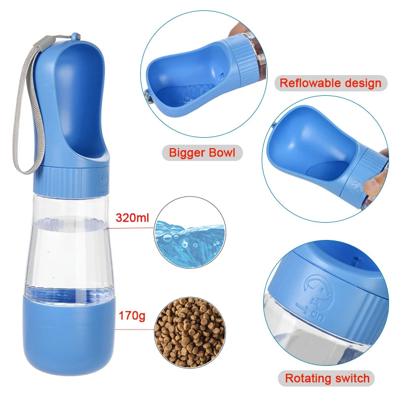 Trinkflasche mit Futterbehälter von ENLIY, Ansicht 3