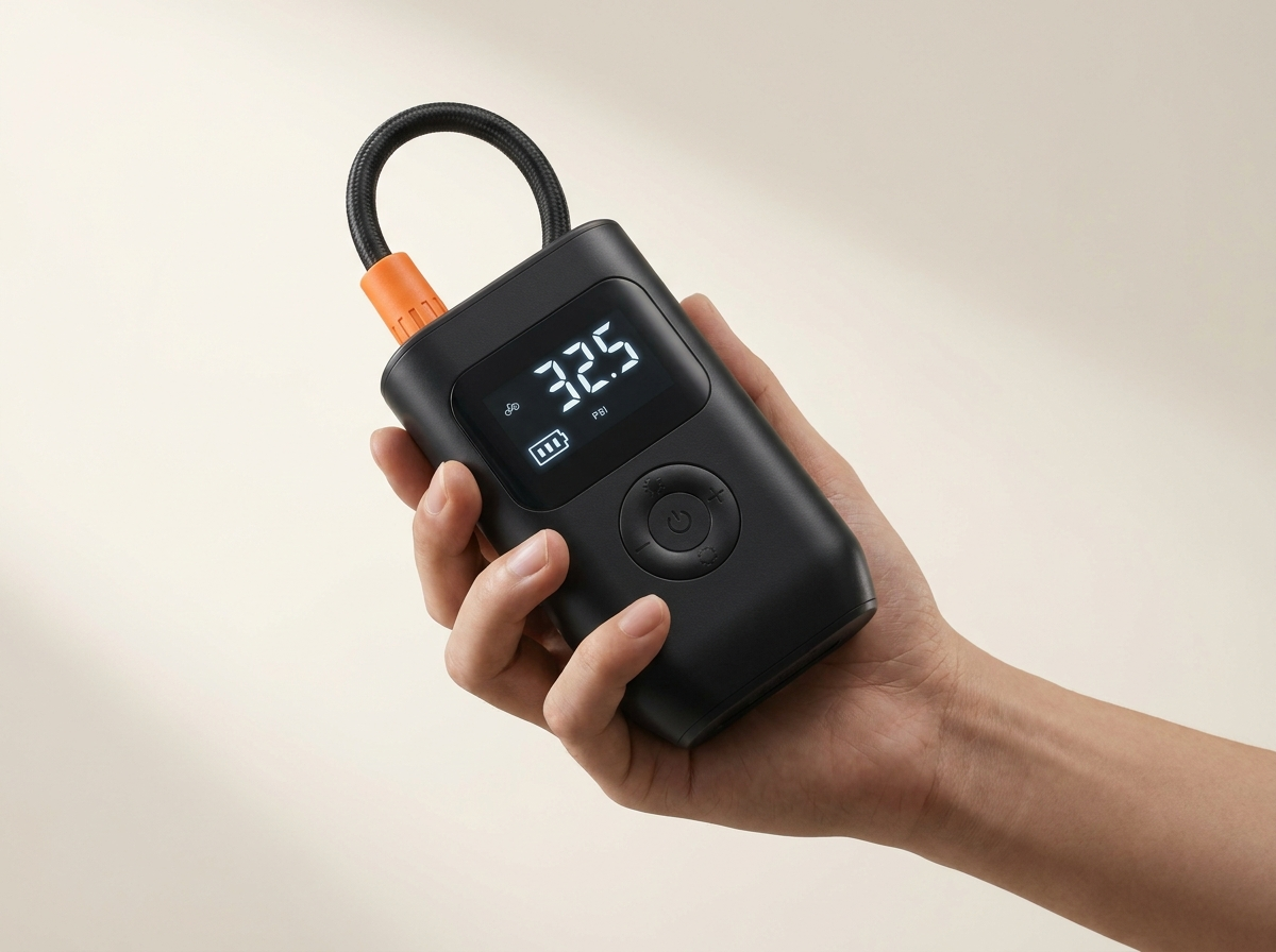 AirPresso in einer Hand – Größenvergleich